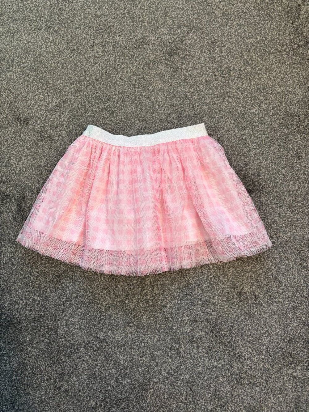 Sweet Wink pink and white checked tutu with white underskirt